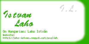 istvan laho business card
